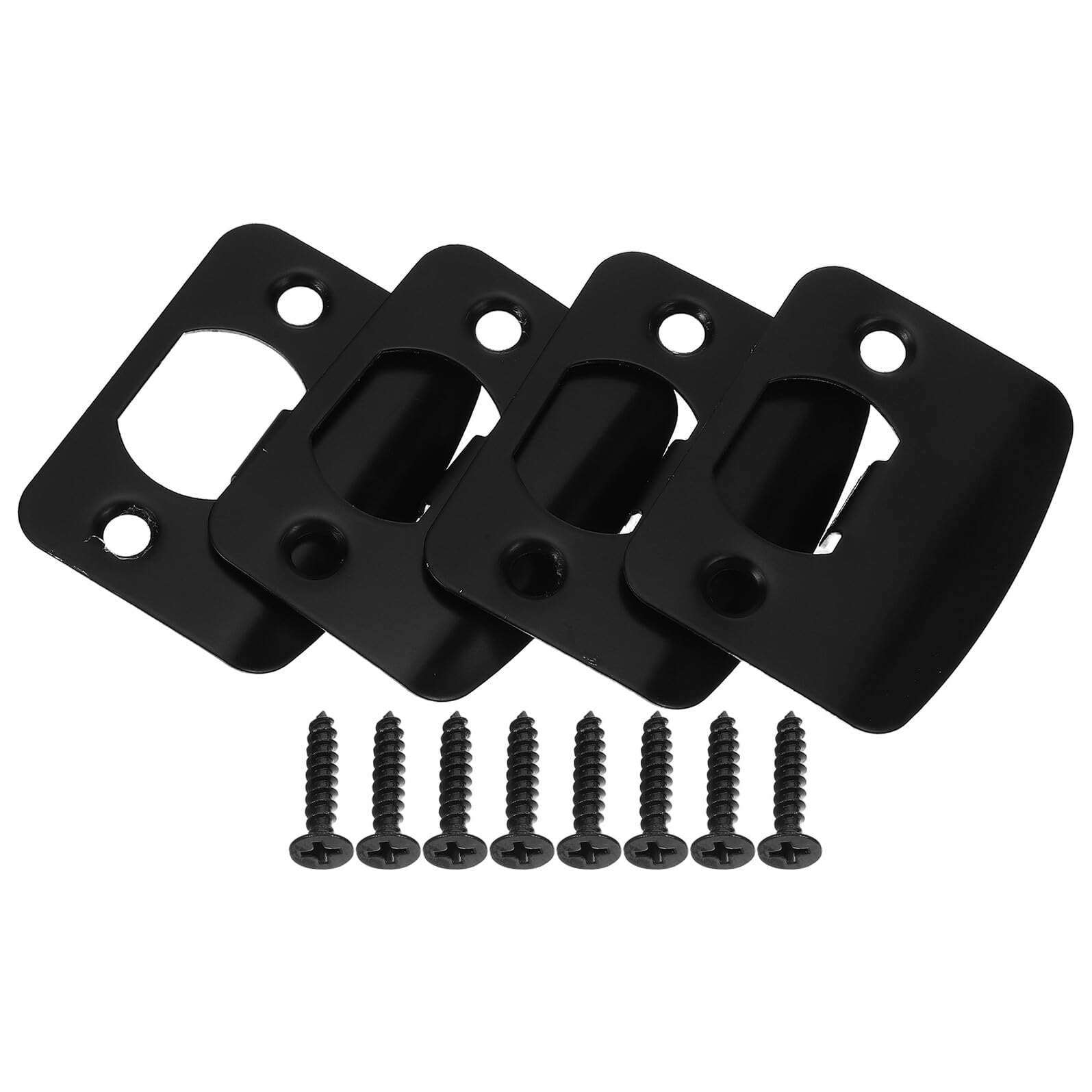 Placas de cierre de acero inoxidable Mipcase de alta resistencia para marcos de puerta, 4 uds