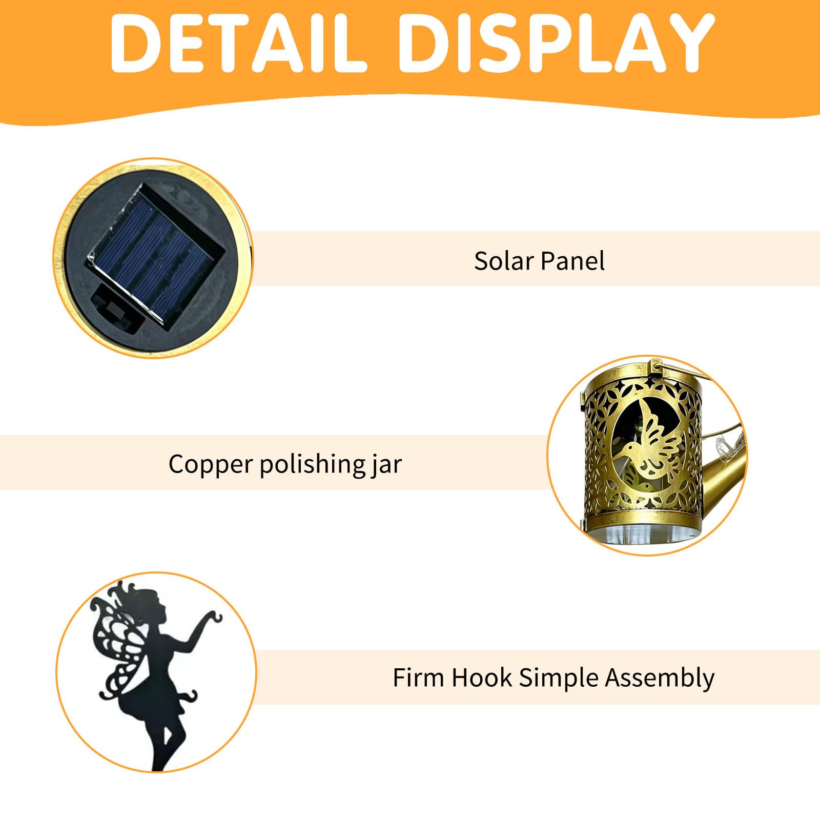 DAZZTIME Solaires de Jardin,Étanche Jardin Décor avec un Pôle Deux Lumière,Lumiere Solaire Exterieur Decorative,pour Chemin de Pelouse,Patio,Balcon,Cour