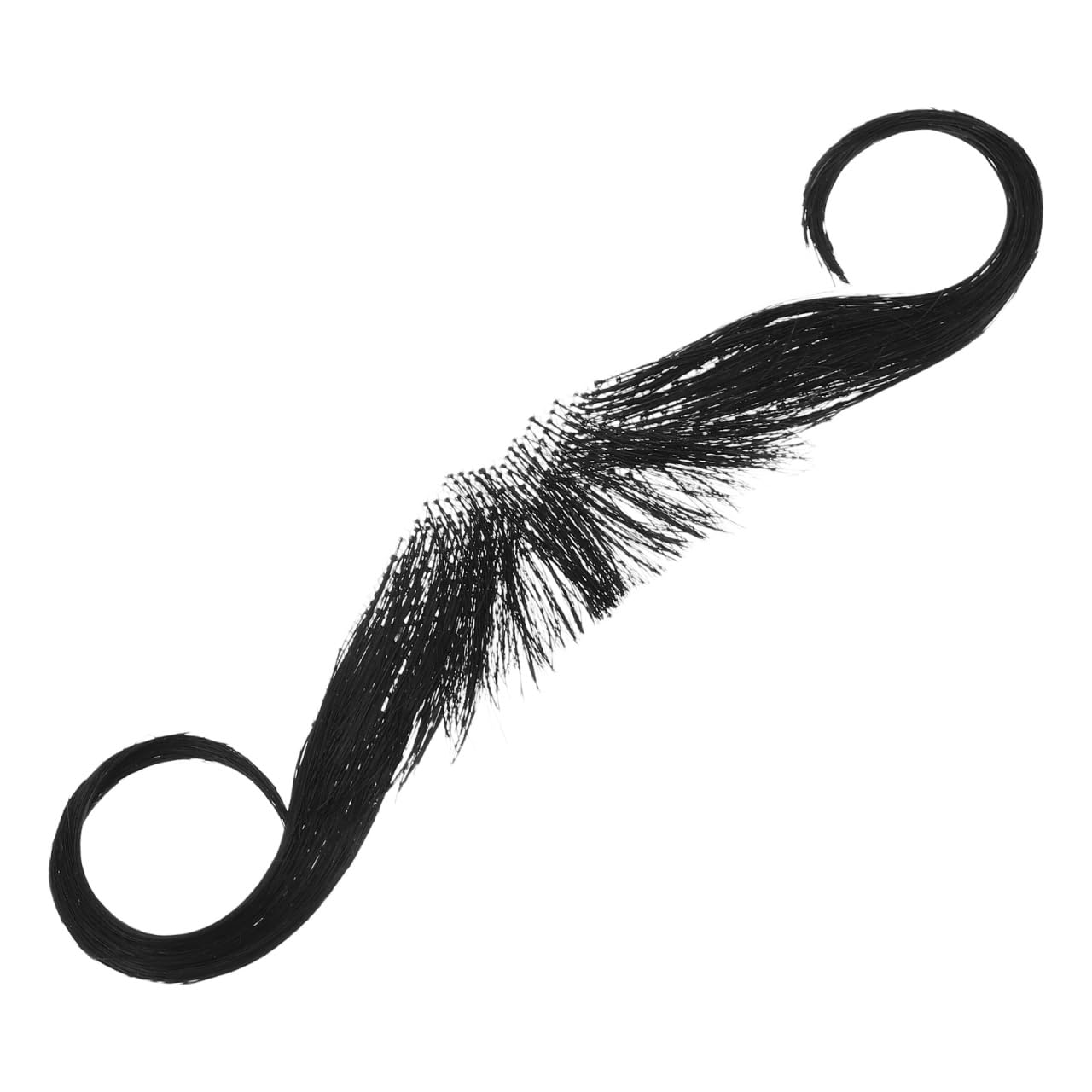 Fausse Barbe Homme - Vrais Cheveux Humains Faits à la Main, Moustache Réaliste Invisible pour Maquillage Cinéma Cosplay Déguisement, Postiche Faciale Respirante Noir