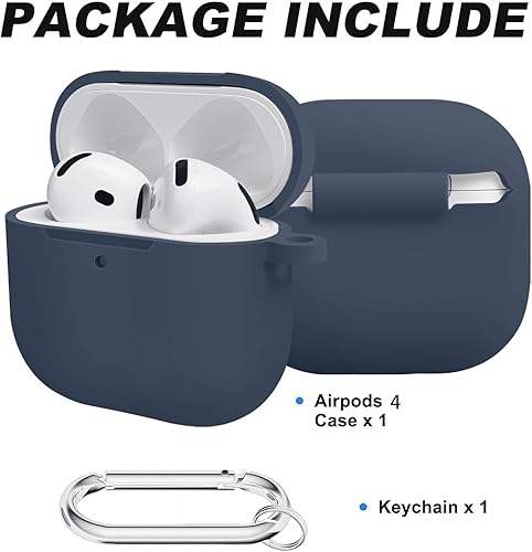 Vista 13 de Funda para AirPods 3, accesorios de protección de silicona con llavero y kit de limpiador compatible con AirPod de 3ª generación 2021 para mujeres