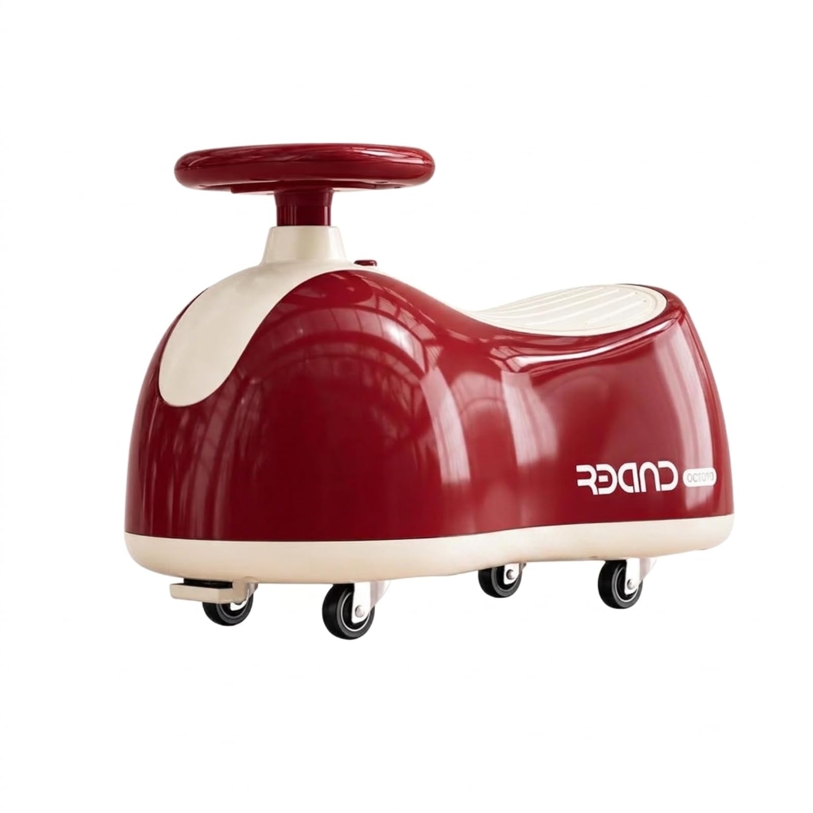 predolo Correpasillos con Ruedas Giratorias Musical Coche Correpasillos con Luces Interactivo para Caminar Infantil Música para, Casa, Rojo Fuego