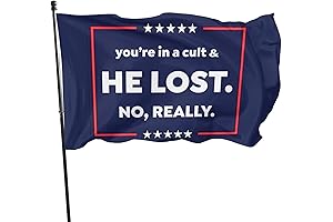 JOJOYO You're in A Cult and Trump Lost Garden Flag