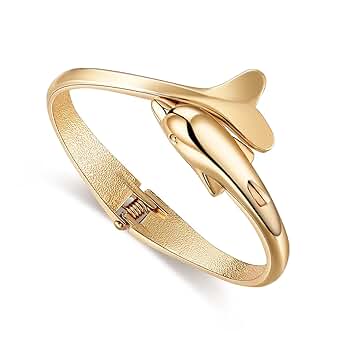 Amazon.co.jp: ODETOJOY イルカブレスレット 女性用 18Kゴールド