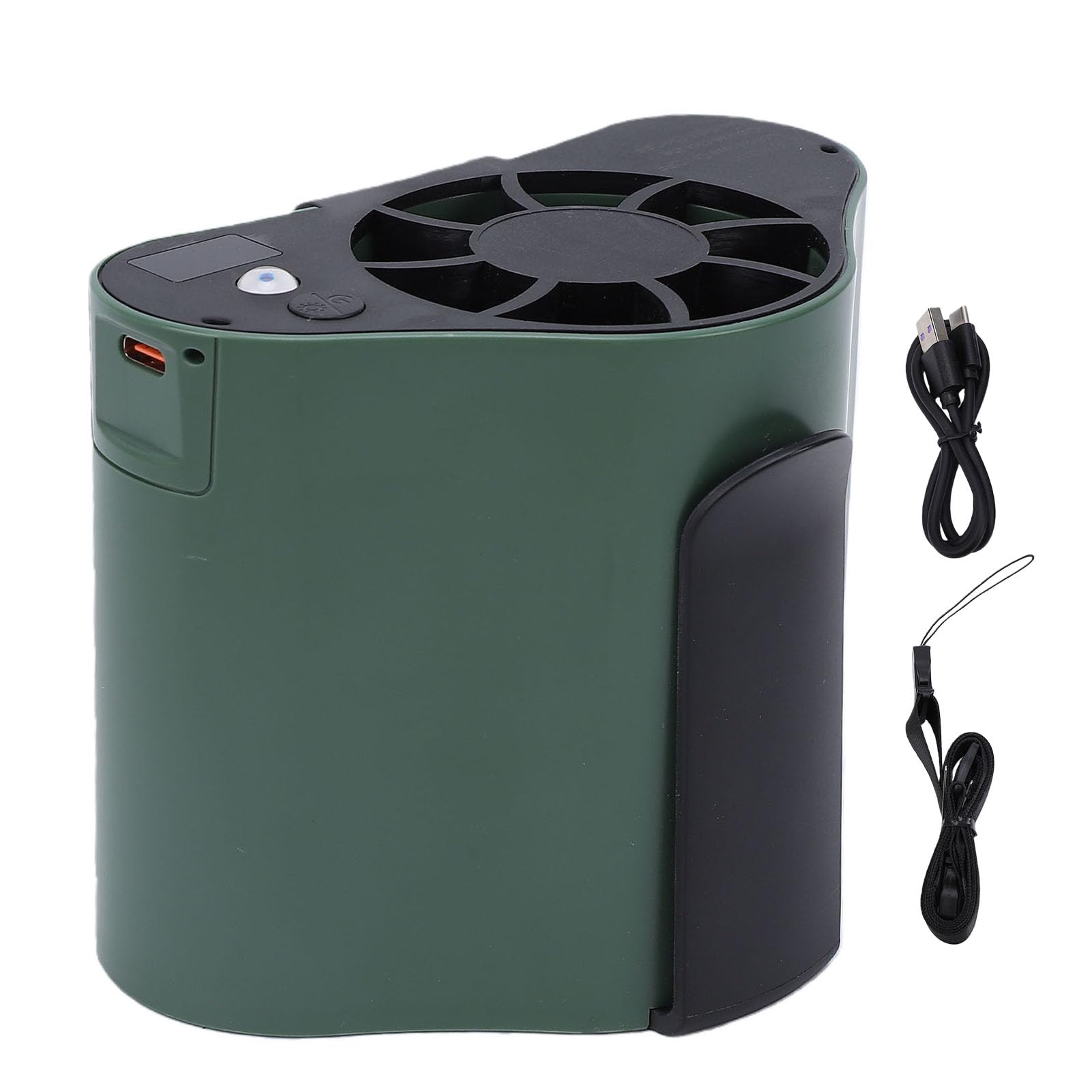 Asixxsix Ventilateur de Taille Portable, 12 000 MAh Rechargeable à Clip sur Ventilateur de Refroidissement Personnel avec Affichage LED 6 Vitesses, de Ceinture Portable Mains (GREEN)