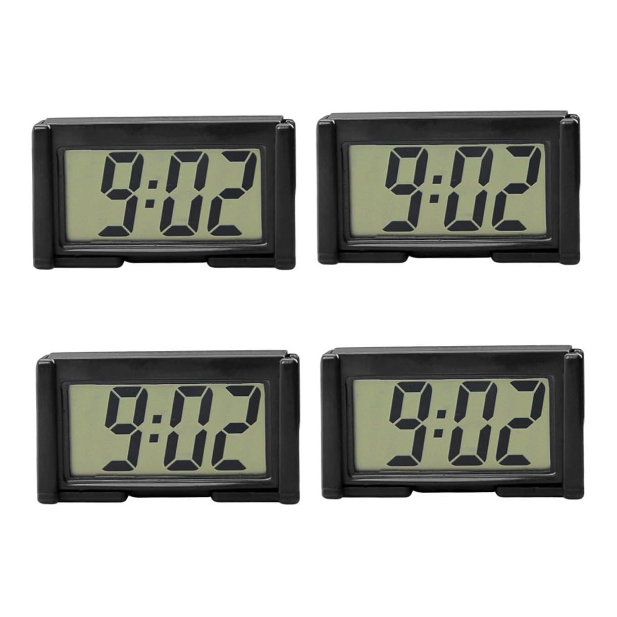 2 Series Reloj Electrónico Reloj Digital De Coche Reloj Para El Tablero Del Coche Reloj De Coche Para Tablero Reloj Digital Del Tablero El Plastico 4 Piezas