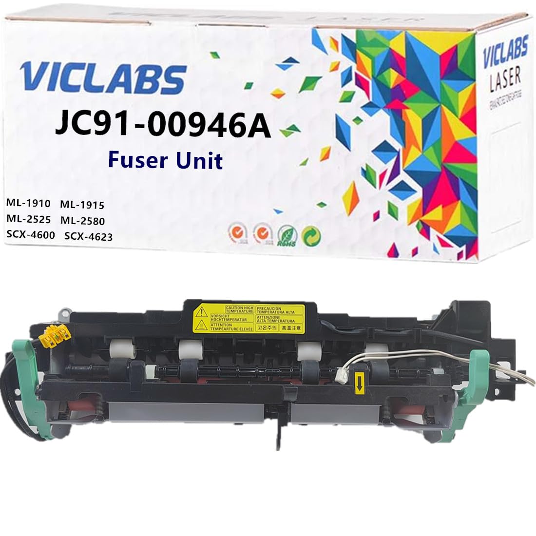 VICLABS JC91-00946A fuser Unit 110V Replacement for Samsung JC91-00946A fuser Unit for use in ML-1910 ML-1915 ML-2525 ML-2580 SCX-4600 SCX-4623 Printers,110V (1- Pack)
