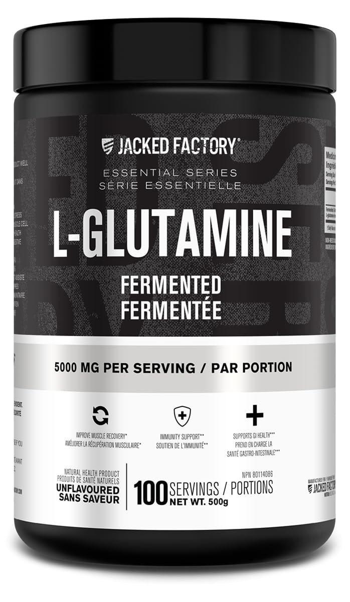 L-Glutamine Powder 500g, 100 Servings - Vegan Fermented L Glutamine for Post Workout Muscle Recovery, Immunity, Digestive Health - Tested & Trusted, No Artificial Fillers - Unflavored