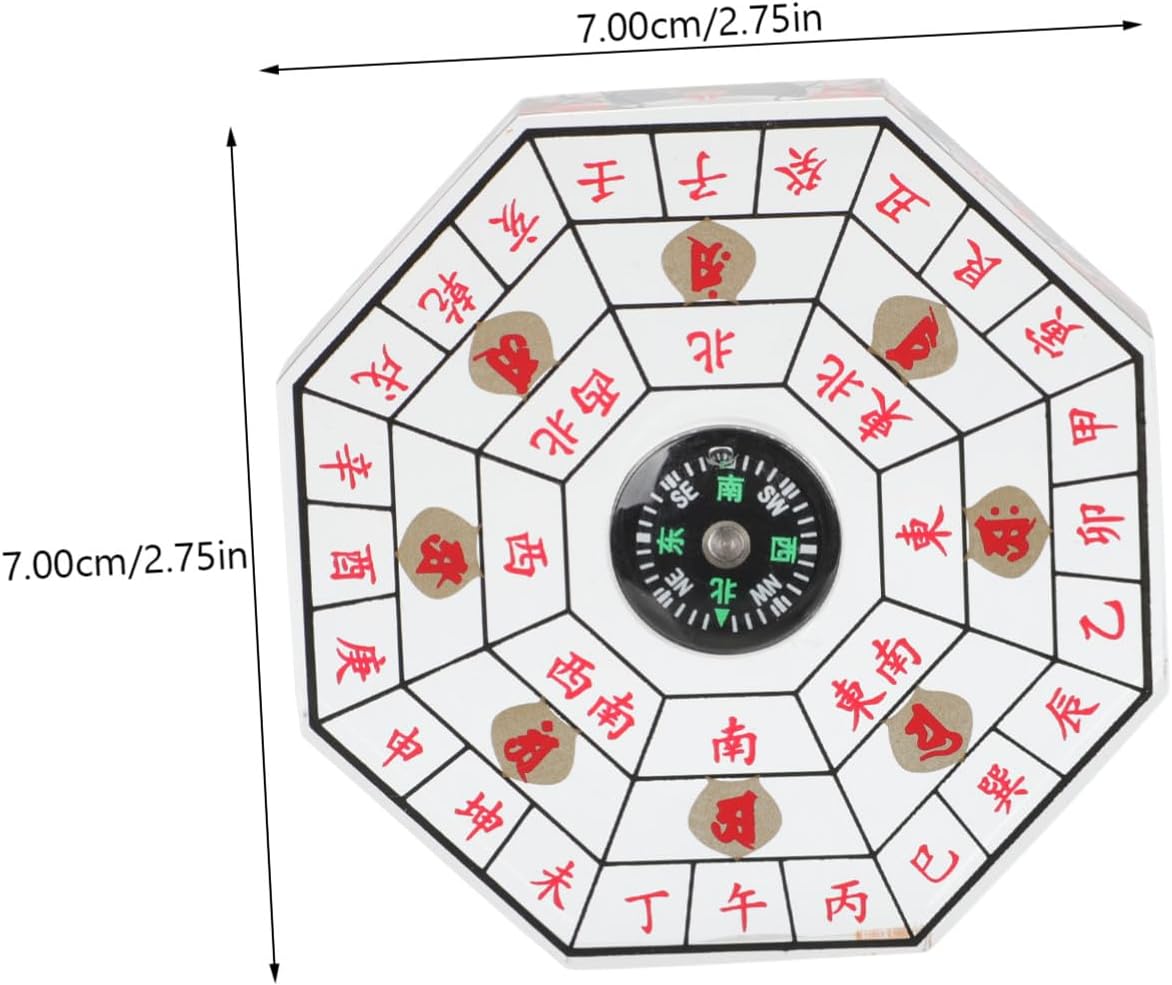 Chinese Traditional Feng Shui Compass Bagua Divination Pan Portable Outdoor Hiking Camping Supplies Accessory Small Home Office Decoration image 2