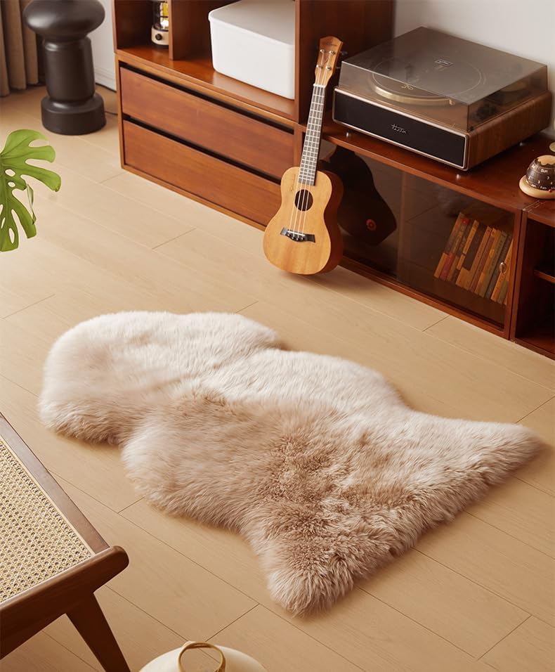 高密度オーストラリア原皮　PREMIUM・PUREムートン35㍉タイプ　シングル 毛長35mmの極上ふわふわ「ムートンシーツ」。上質なオーストラリア産