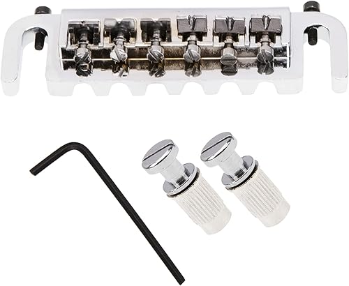 Miniatura 2 de 1 puente de bola de guitarra eléctrica Yootones compatible con piezas de guitarra eléctrica estilo Les Paul LP (plateado)