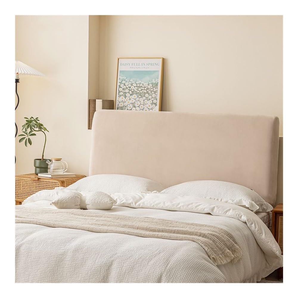 Copertura per testiera letto in velluto morbido, tutto incluso, super morbida e liscia, trapuntata, tinta unita, copertura antipolvere (verde, 1,8 m)