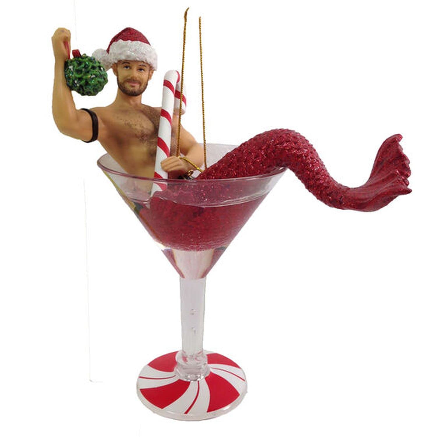December DiamondsMistletoe Santa Merman Christmas Tree Ornament 5555140