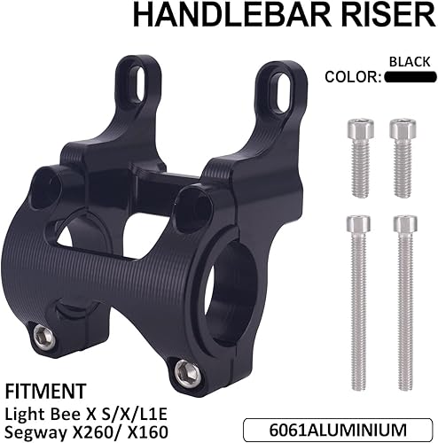 Miniatura 3 de Sur Ron - Manillar elevador para motocicleta, altura para Sur Ron Light Bee X SXL1E Segway X260X160-Negro