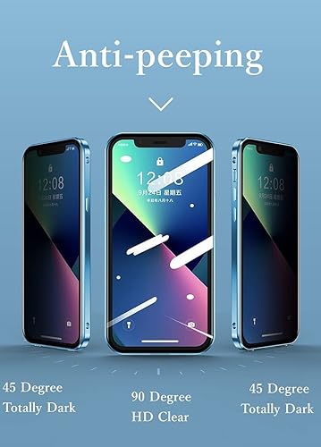 Miniatura 3 de Funda antiespía para iPhone 13 Pro con protector de lente de cámara, protector de pantalla de privacidad, bloqueo de seguridad, carcasa de aluminio