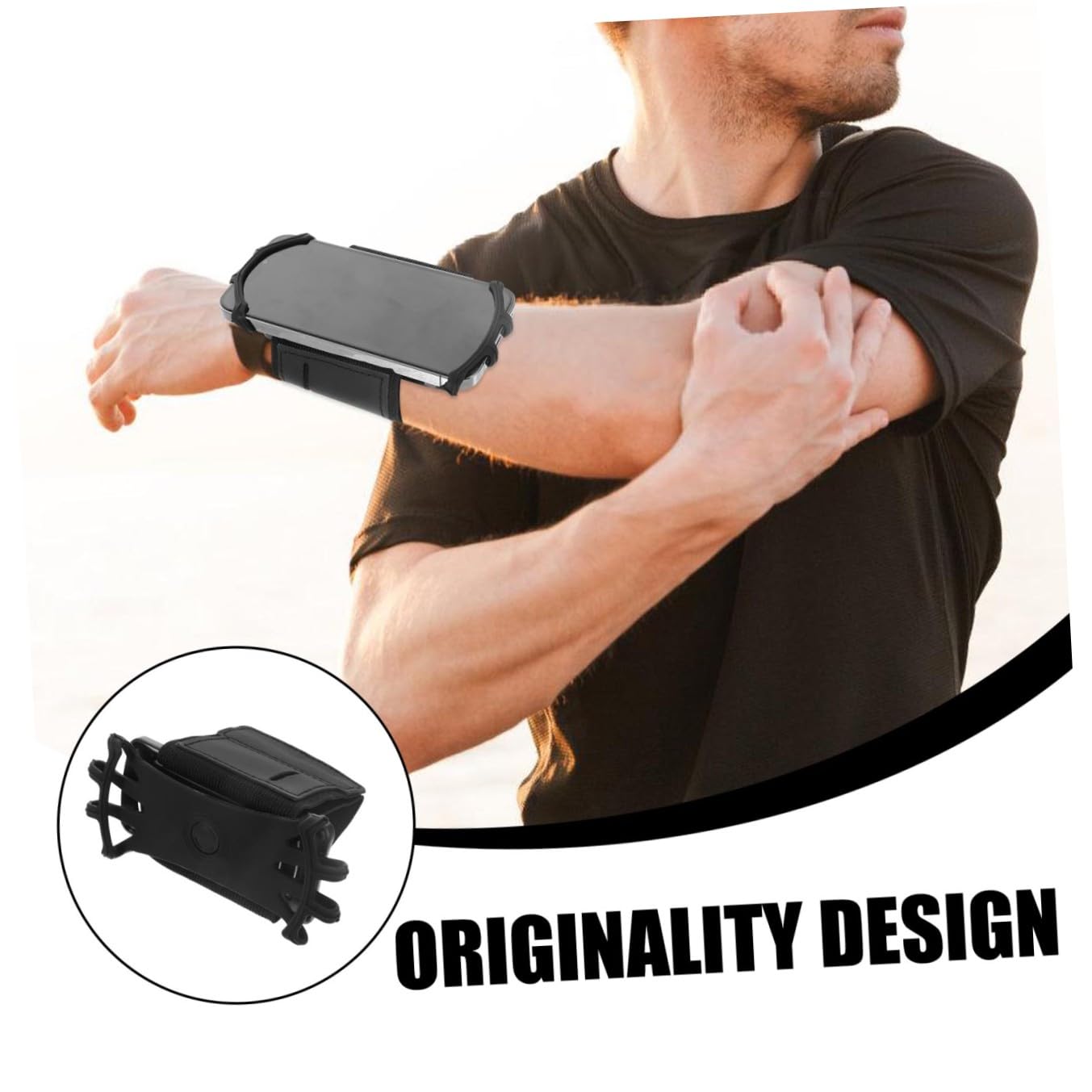 GLEAVI 5pezzi Porta Smartphone Per Corsa Supporto Per Allenamento Bracciale Antiscivolo e Antivibrante Per Jogging e Ciclismo Compatibile Con Cellulari Di Diverse