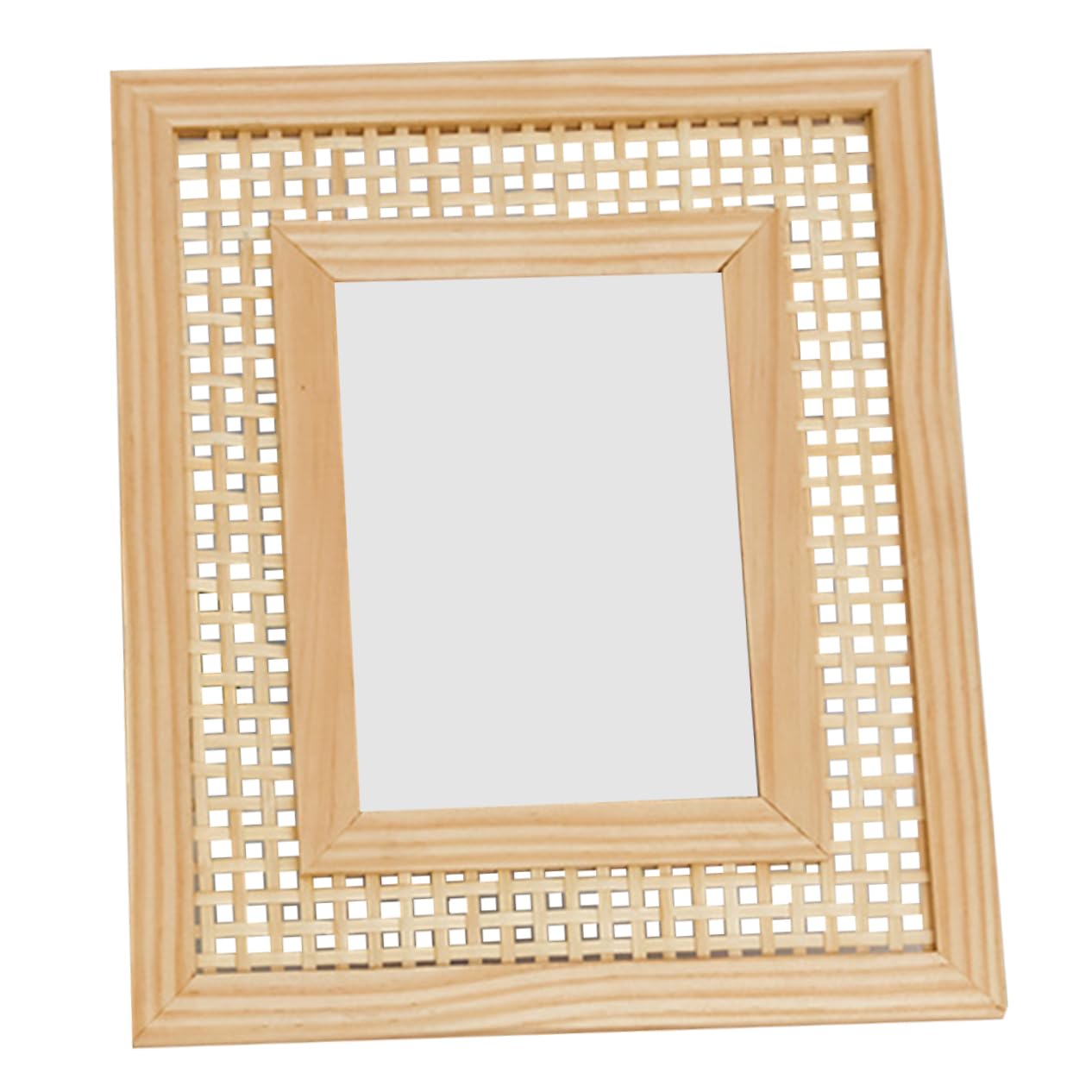 Cadre photo artisanal bois tressé rompre monotonie murs