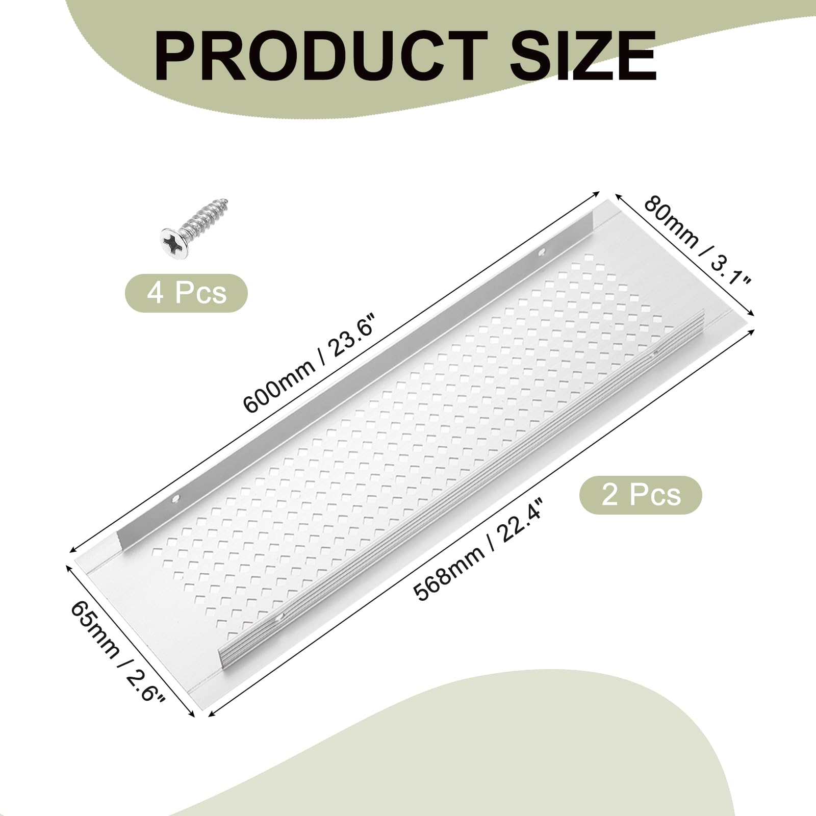 PATIKIL 24 x 3 Inch Door Air Vent Cover - Image 2