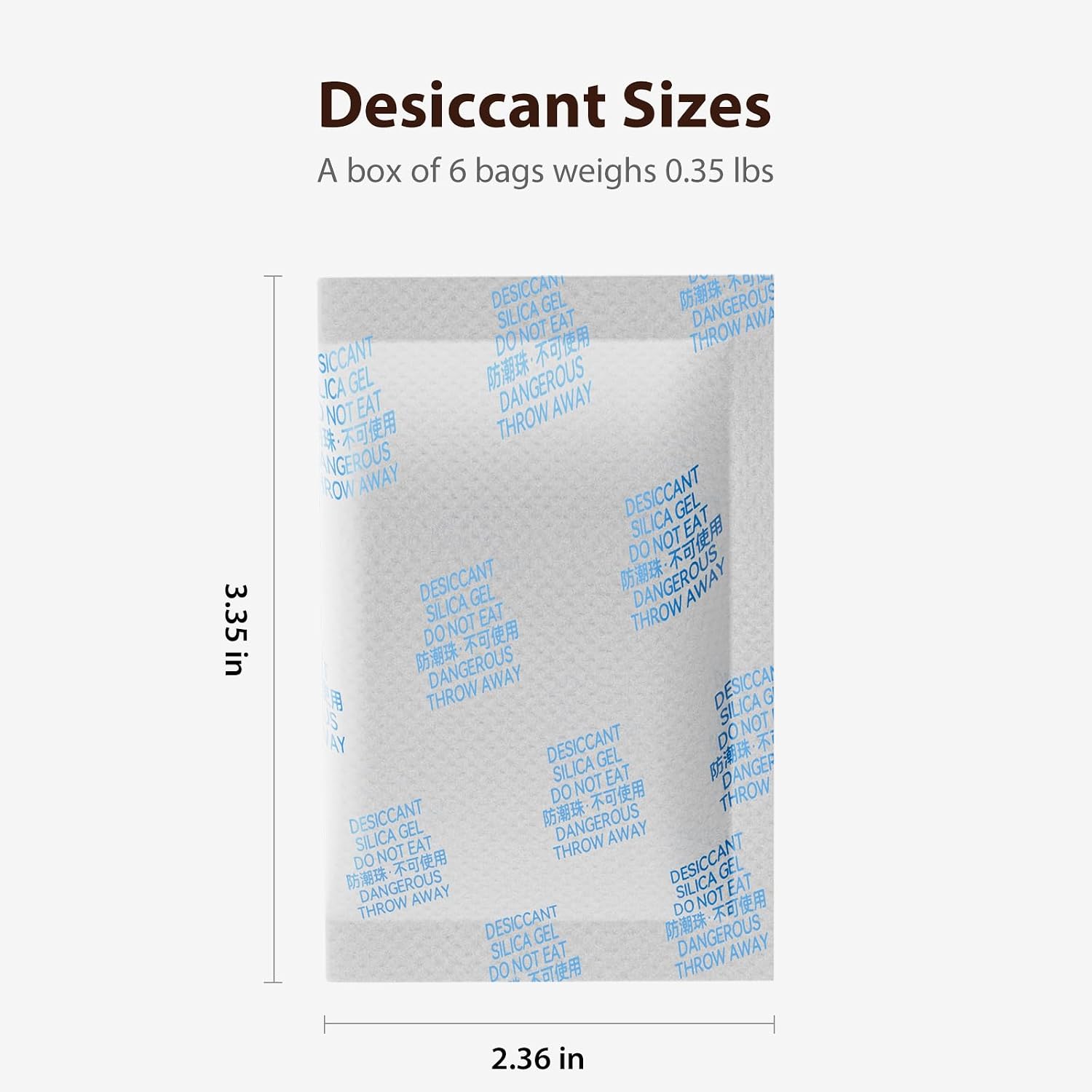 IMIPAW 6-Pack Pet Food Desiccant Bags, Transparent Silica Gel Granule Desiccant Packets, Moisture-Proof to Keep Pet Food Dry and Fresh, Suitable and Other Types of Automatic Pet Feeders