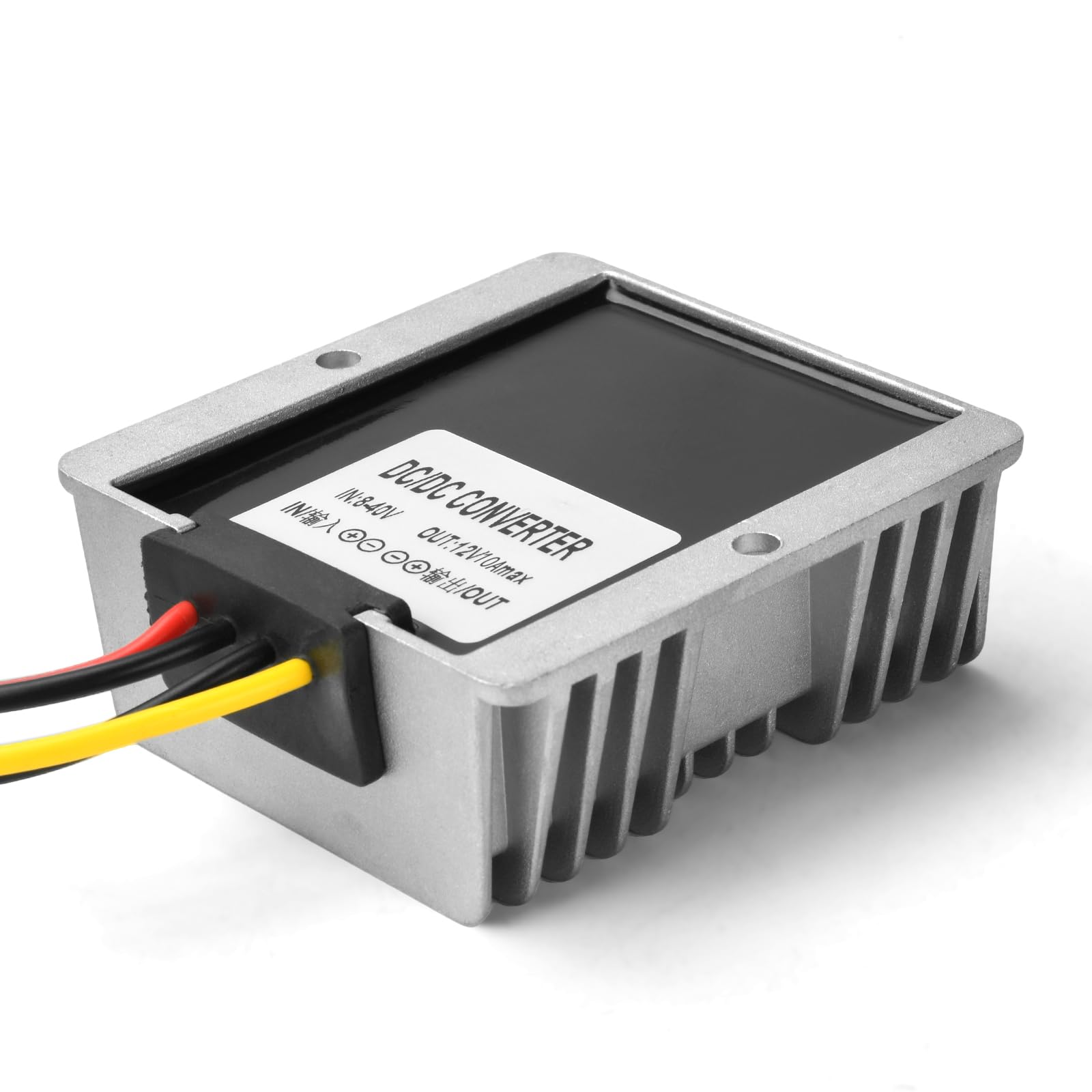 DC-DC 8-40V zu 12V Spannungs-Wandler 10A 120W, Aideepen Spannungs-regler 8-40V Step Down Converter, Aluminum Shell Waterproof Spannungsstabilisator
