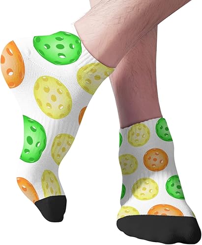 devor Calcetines para niños, calcetines de vestir, calcetines de forro para niños, calcetines de humor de PICKLEBALL, Blanco