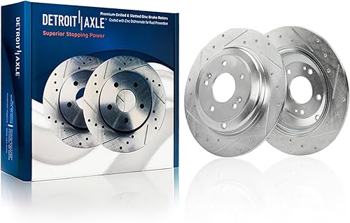 Miniatura 22 de Detroit Axle - Rotores de freno delantero para Jetta Volkswagen Beetle Golf GTI Rotores de freno Frenos y rotores de repuesto: Rotores de 11,34"