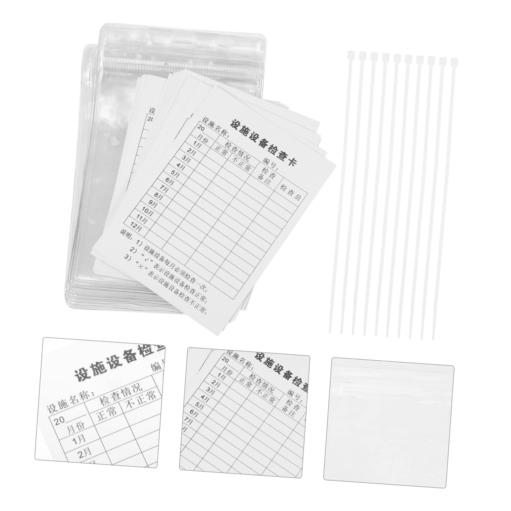 HAWILLOSCH Safety Equipment Inspection Cards 20 Pack Machine Inspection Label Tags