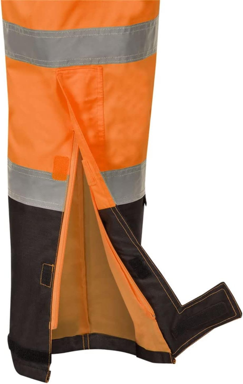 Pioneer Hi Vis Ripstop Waterproof Bib Pants/Overalls for Men - Reflective Safety Work Rain Pants - Image 8