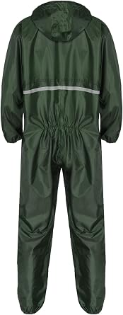 Motorcycle Biker Waterproof Full Body One Piece Rain Suit Lightweight Reflective Overalls Rainwear for Men Women