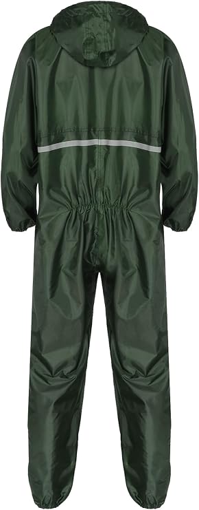 Motorcycle Biker Waterproof Full Body One Piece Rain Suit Lightweight Reflective Overalls Rainwear for Men Women