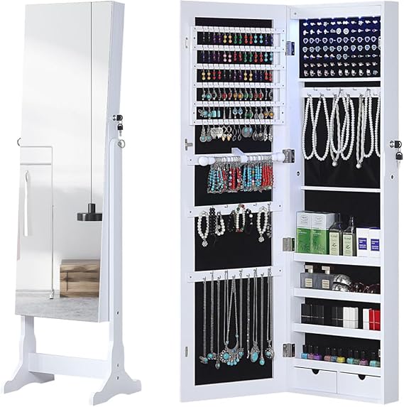 GISSAR Jewelry Organizer Full Length Mirror Jewelry
