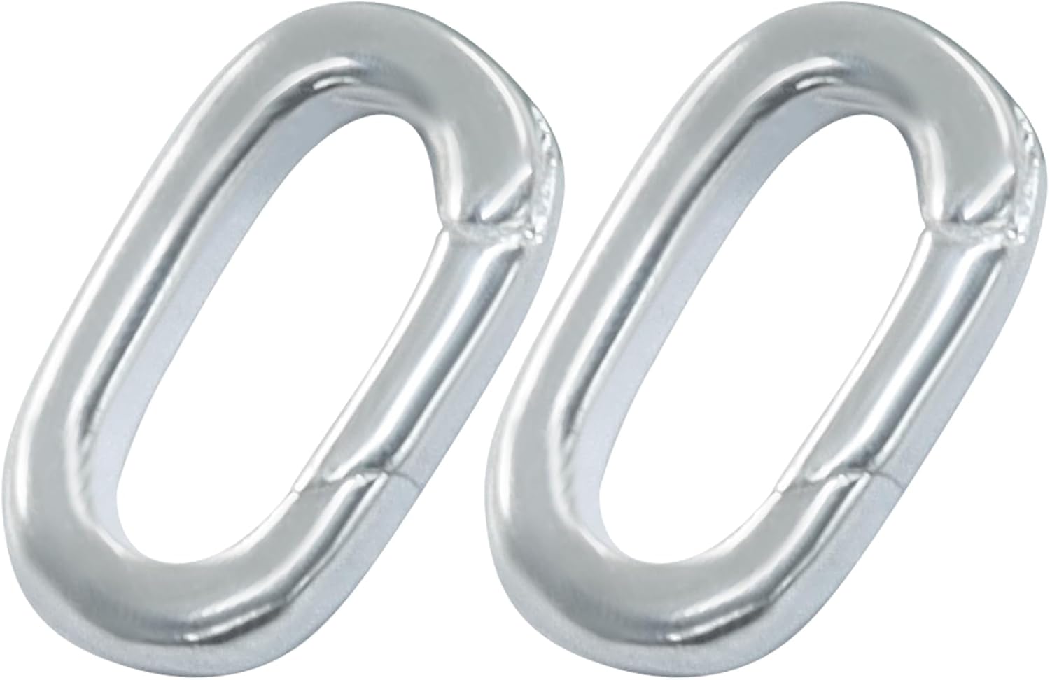 2Pcs Silver Filled Oval Necklace Clasps, Wedding Bracelet Pendant Carabiner Closures Jewelry Making, Spring Ring Connector for Necklace/Handbag Strap
