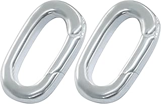 2Pcs Silver Filled Oval Necklace Clasps, Wedding Bracelet Pendant Carabiner Closures Jewelry Making, Spring Ring Connector for Necklace/Handbag Strap