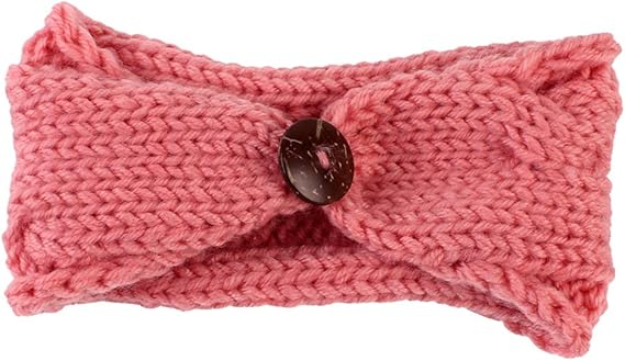 Amazon Co Jp 幼児 女の子 かぎ針編み ボタン 伸縮性 ヘッドバンド ヘアバンド アクセサリー 赤ちゃん 全9色 コーラル ベビー マタニティ