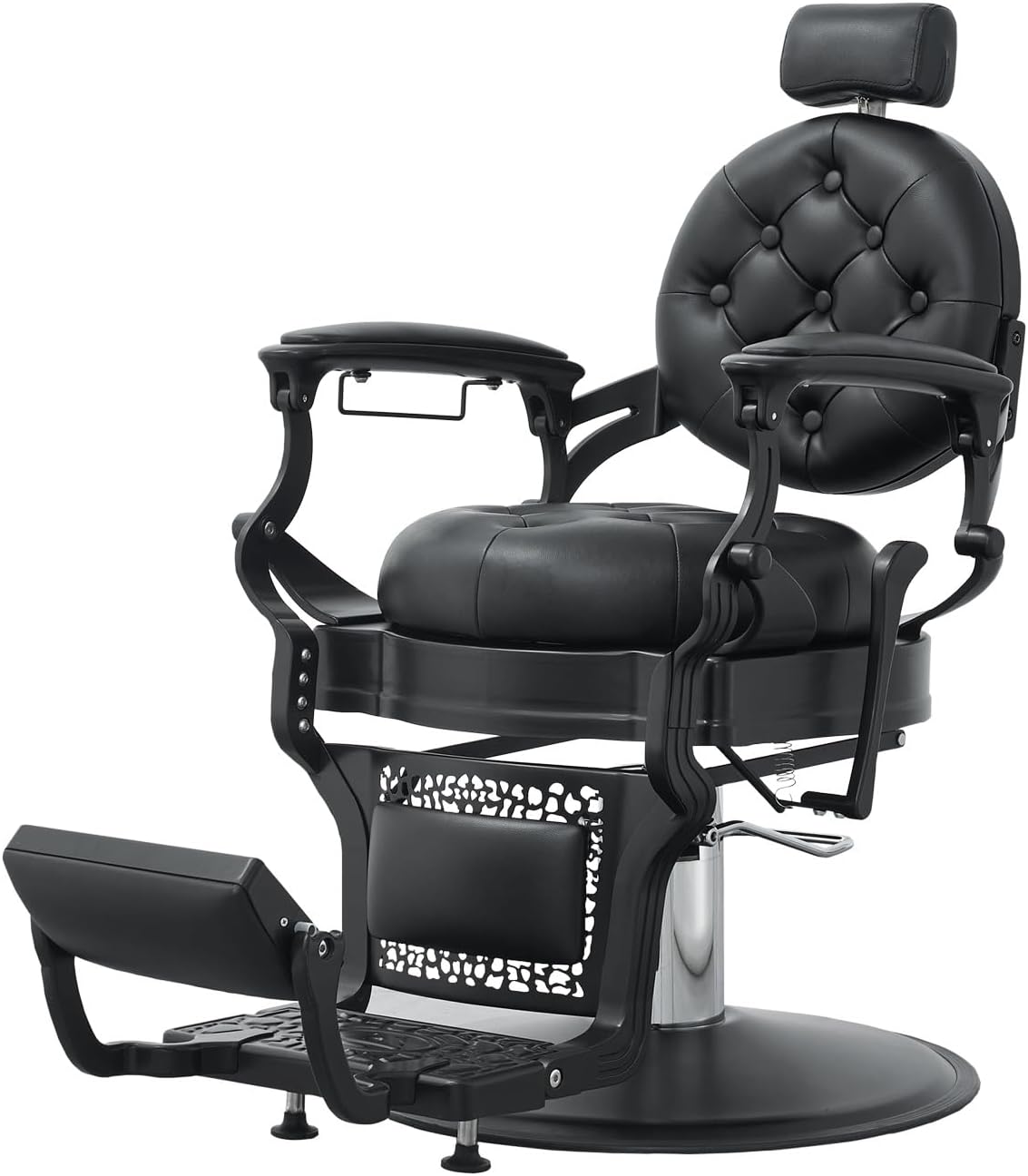 Barber Chair Hair Salon Chair,Heavy Duty 700 LBS, for Hair Stylist Barber Beauty Tattoo Massage(Black)
