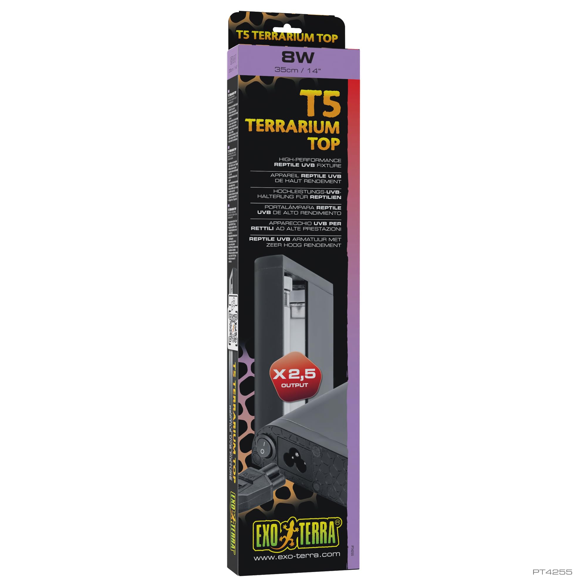 Exo Terra 35cm T5 High Performance Reptile UVB Fixture 8W