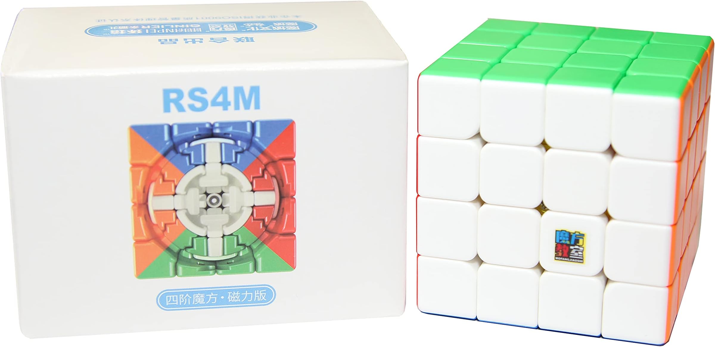 CuberShop Moyu RS4M 2020 Speed Cube, Cost-Effective Magnetic 4x4 Speed Cube Puzzles, MFJS Cubing Classroom 4 by 4 Stickerless Professional Speed Cubing (RS 4M 2020 Stickerless) Budget Cube