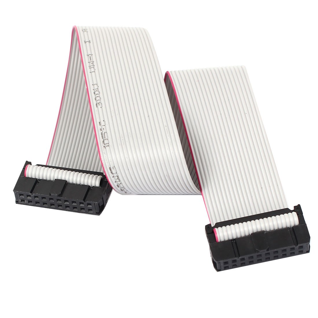 Qtqgoitem 2.5cm x 30cm 1.27mm Pitch 20 Pin Plastic M/F IDC Cables Gray 2 Pcs (model: f74 b05 963 47f 1cd)