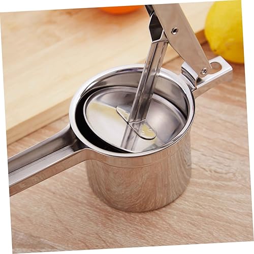 Miniatura 6 de Cabilock Exprimidor manual de limón de acero inoxidable con mango largo para apretar sin esfuerzo y fácil limpieza para chefs caseros y cocinas