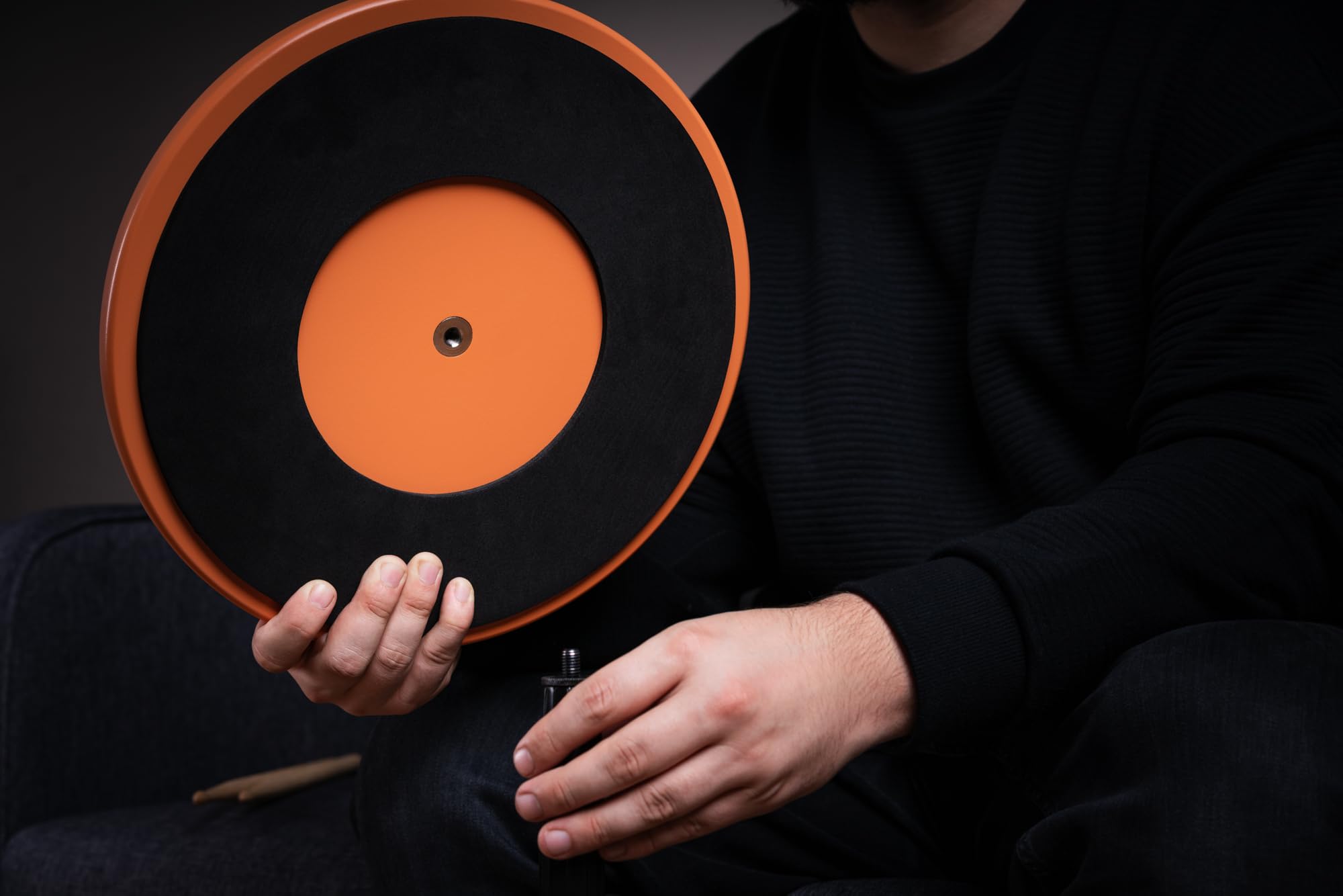 Meinl Cymbals 12" Marshmallow Drum Practice Pad MMP12OR Ultra-Silenzioso, Rimbalzo Medio, Montabile su Asta