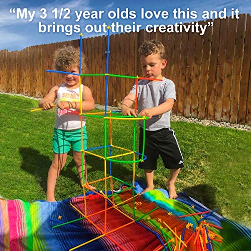 Skoolzy Peg Board Toddler Stacking Toys - Stem Toys Connecting Straws Building Kits #TOP4