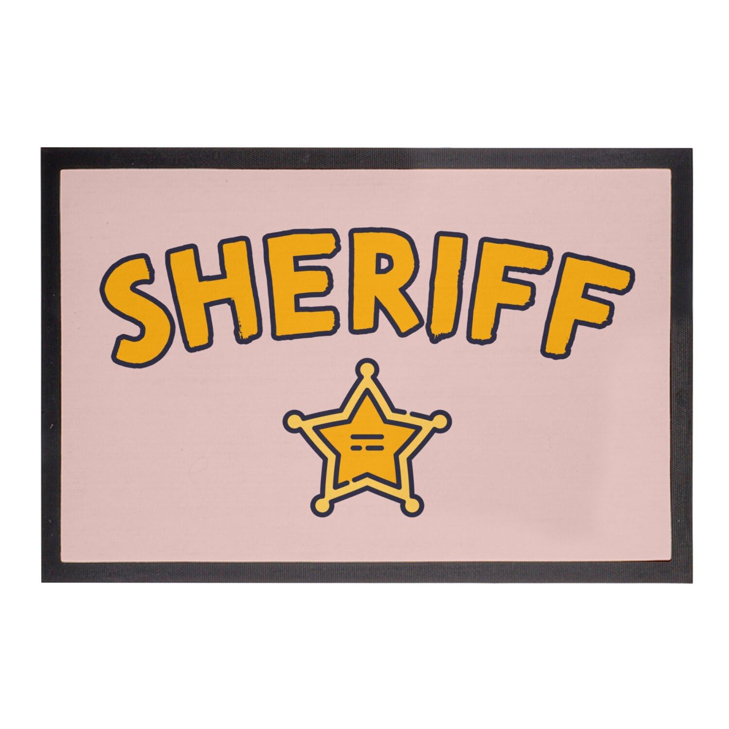 Paillasson Rose Sheriff contre la saleté tapis entrée original 75x50cm
