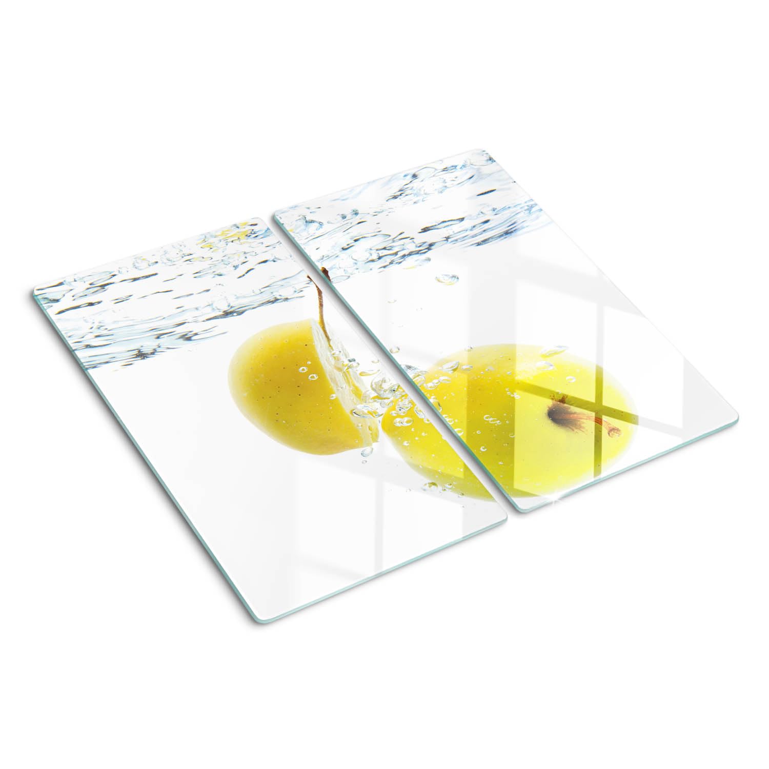 Planche de cuisine en verre anti-glisse pour protéger le plan de travail des plats chauds
