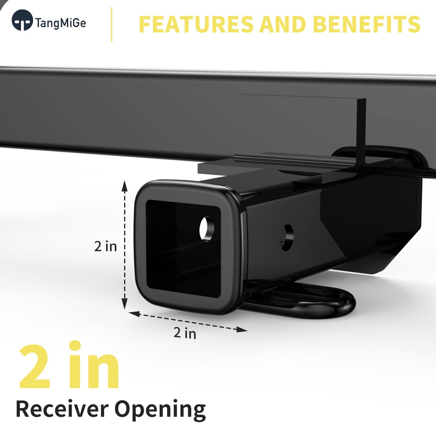 TangMiGe Class 3 Trailer Hitch, 2-Inch Receiver, Compatible with Subaru Crosstrek 2018 2019 2020 2021 2022 2023 2024