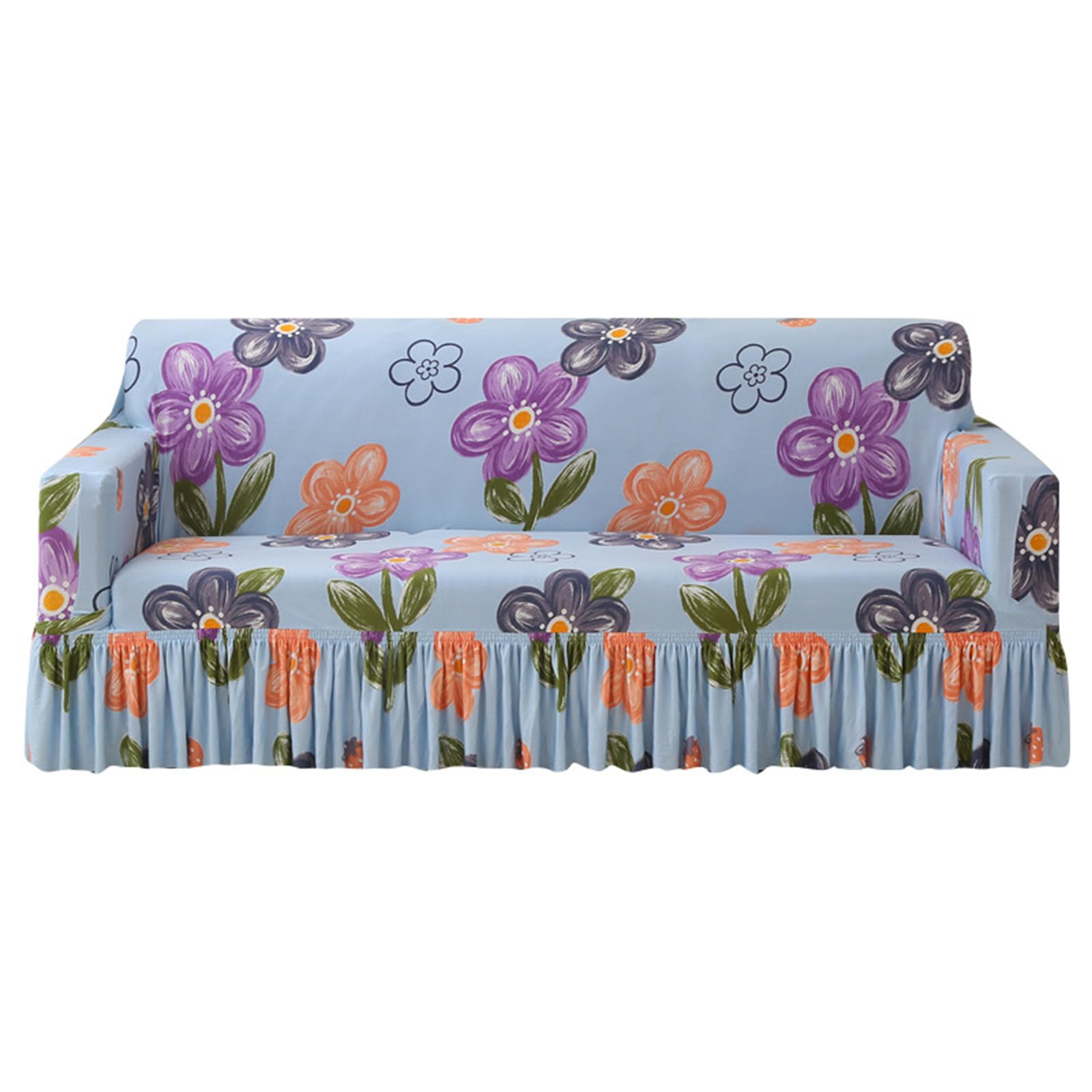 Mllepjdh Sofa Slipcover for 3 Seater, Slip Resistant with Armrests Printed Couch Protector, Machine Washable Color Optional Sofa Protector