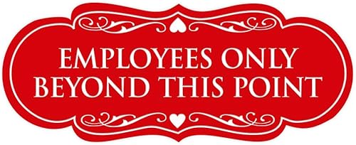 Miniatura 9 de Signs ByLITA Designer Employees Only Beyond This Point - Letrero (negrodorado), tamaño pequeño
