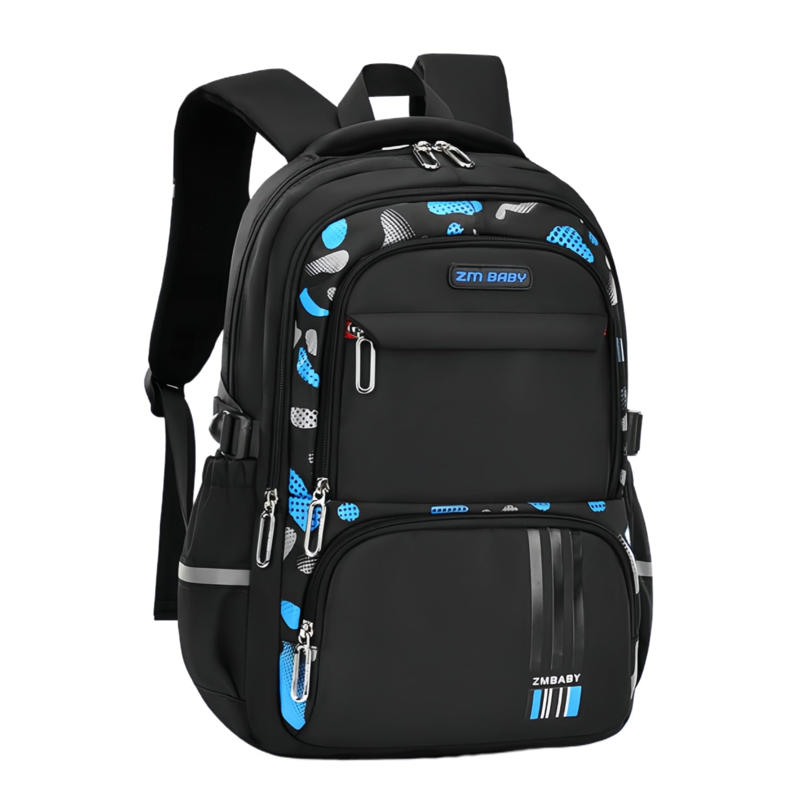Camo Backpacks for Boys Middle School Elementary, Camouflage School Bags Bookbags Kids Back Packs for Teens Boys, D-backpack-black+blue, D, Style B- Only Backpack