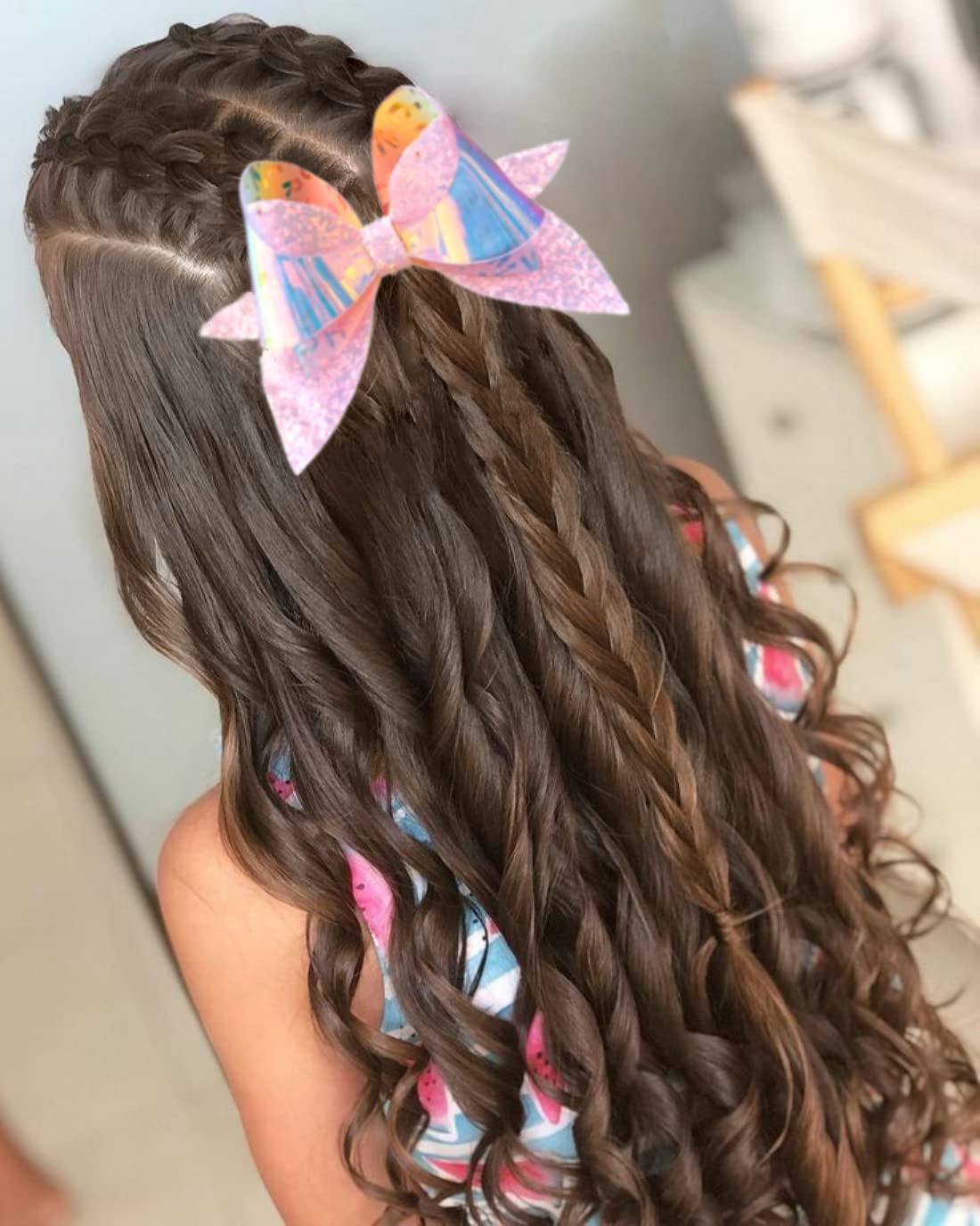 Frillz and Frolic baby Light Pink Glitter Sparkle Hair Bow for Girls Kids - Pack of One (B0C5J6LXNJ) Amazon Price History, Amazon Price Tracker