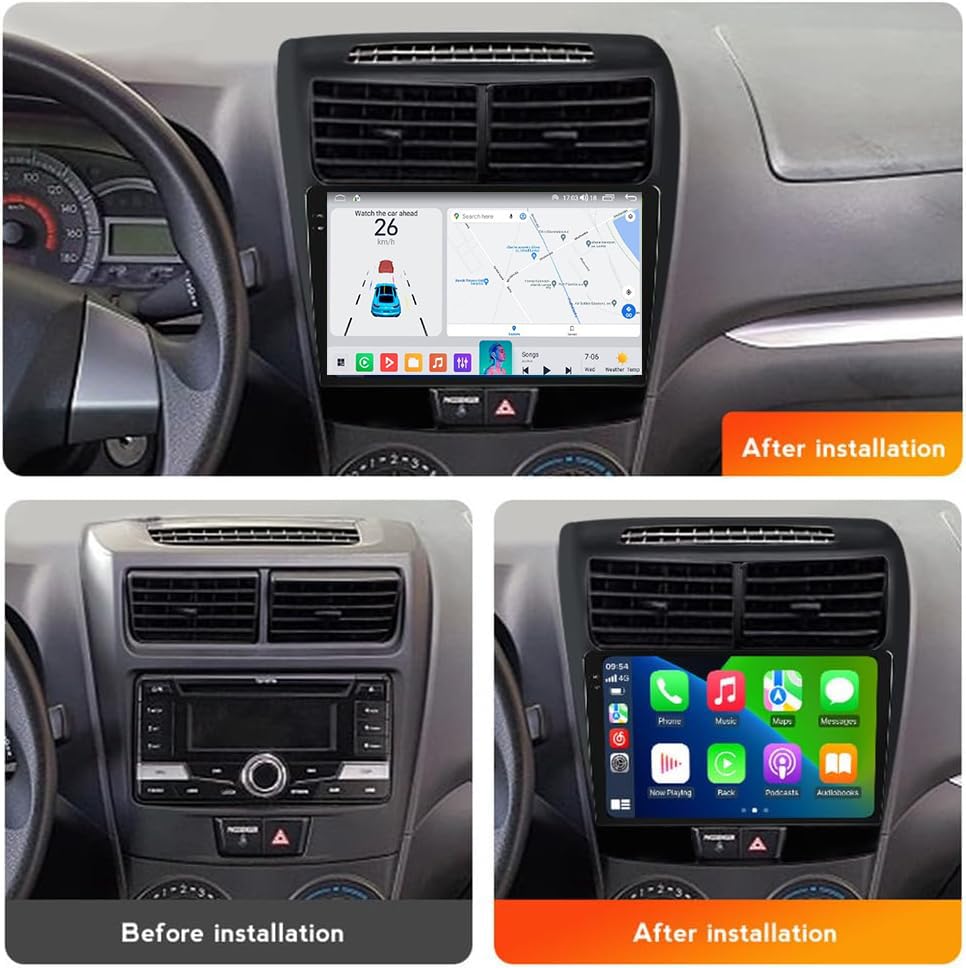 Pantalla multimedia de 9'' con Android Auto para viajes en Avanza 2010-2016 2