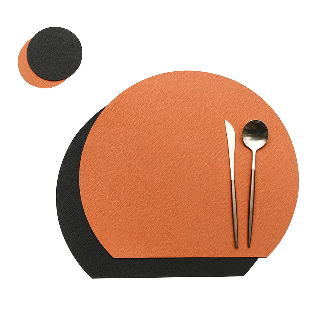 Tapis de dîner en cuir pour repas de famille et décoration de table