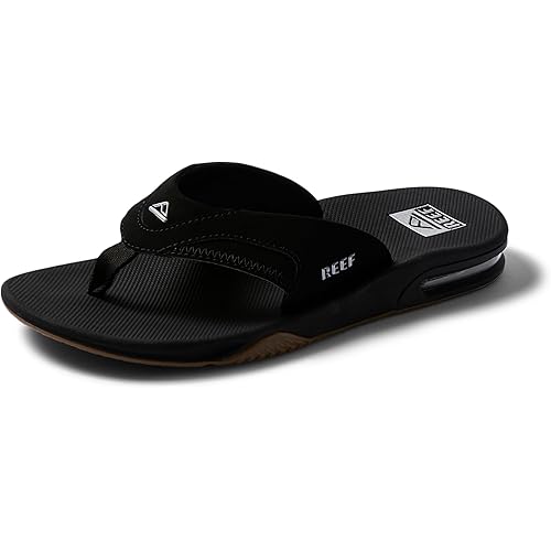 REEF Fanning Men's Bottle Opener Flip Flop, Arch Support, Durable Outsole, Water Friendly